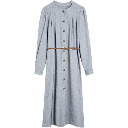 Robe midi à boutons avec manches bouffantes Chic und Stil