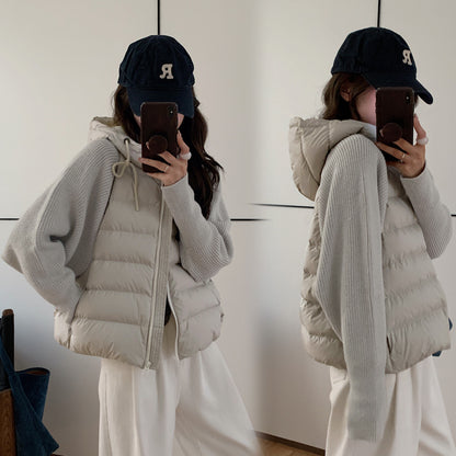 Dames isolerende hybride jas met volumineuze mouwen en capuchon Chic und Stil