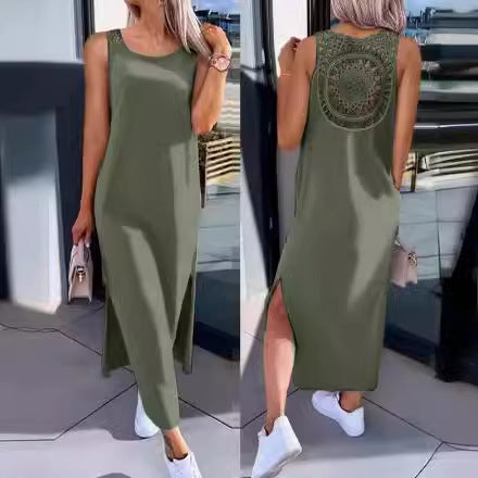 Robe Maxi dos en crochet Chic und Stil