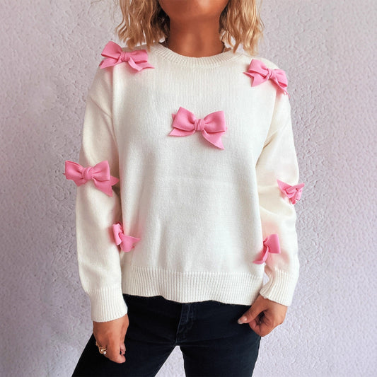 Pull femmes avec des applications de nœuds ludiques Chic und Stil