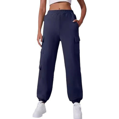 Cargo pants for ladies with elastic waist and practical side pockets Chic and Style