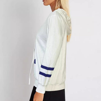 Pull à capuche dames avec motif maritime et tissu structuré Chic und Stil
