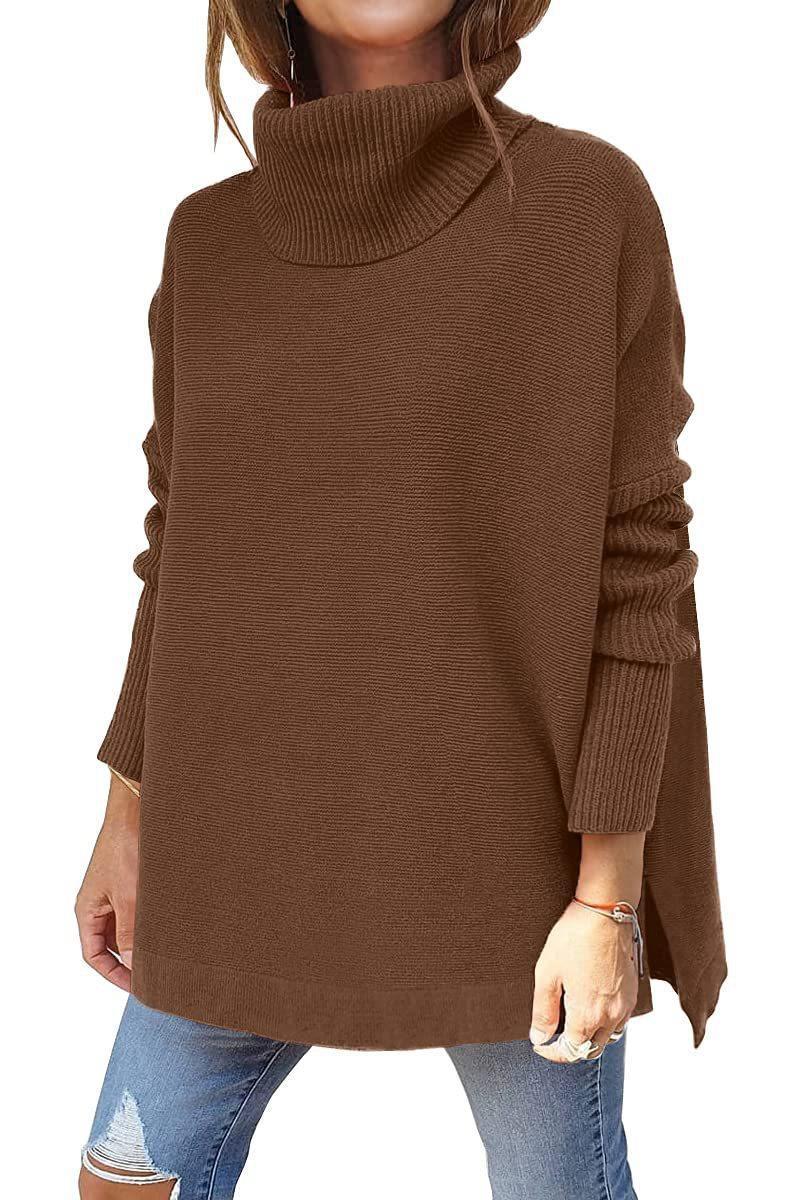 Pull à col roulé confortable pour femmes avec un design texturé et une coupe ample Chic und Stil