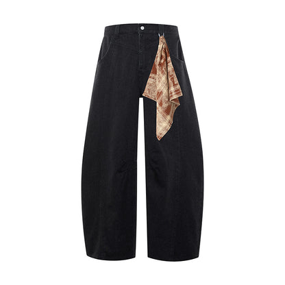 Women High Waist Wide Cut Pants with Chic and Stylish Accessory