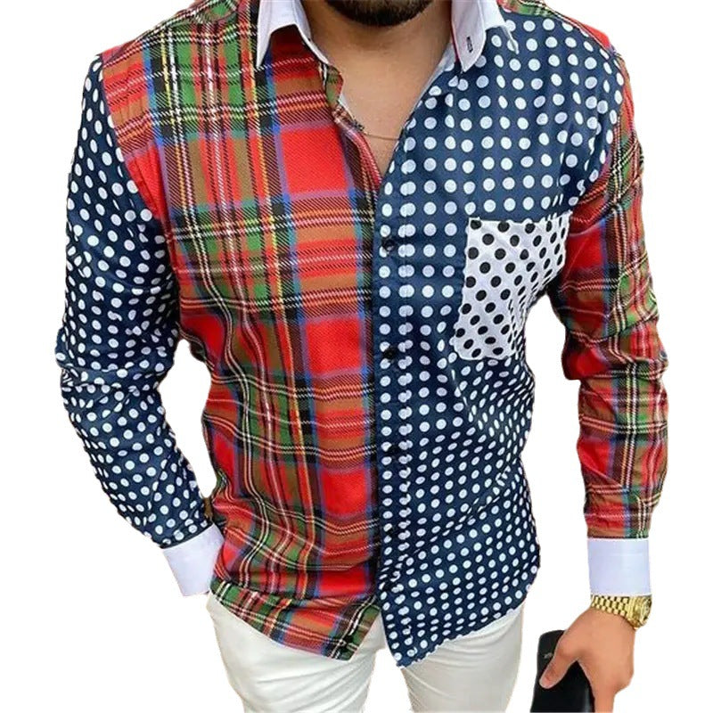 Chemise longue à manches pour hommes avec un design floral moderne Chic und Stil