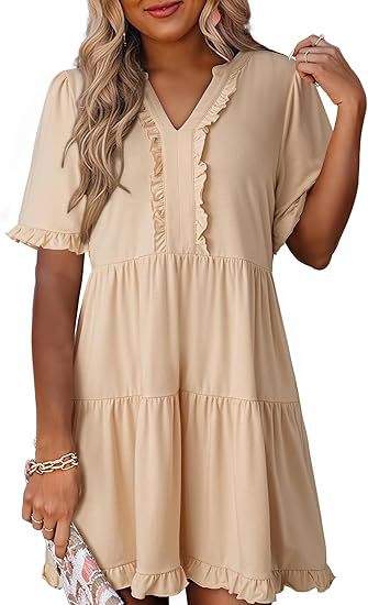 Robe d'été légère pour femmes avec détails en volants Chic und Stil