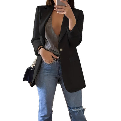 Blazer femme élégant avec une silhouette épurée et des poches pratiques Chic und Stil