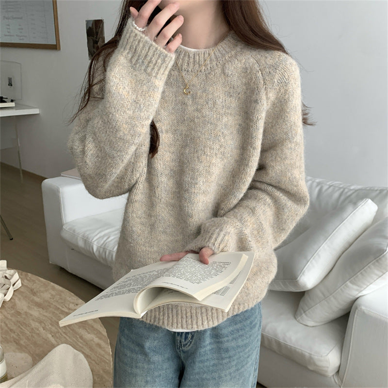 Pull en tricot décontracté pour femmes avec col rond et matériau doux Chic und Stil