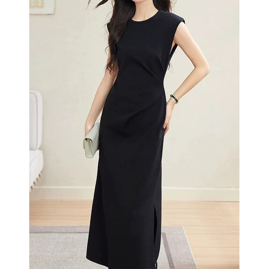 Robe maxi élégante pour femme avec fente latérale Chic und Stil