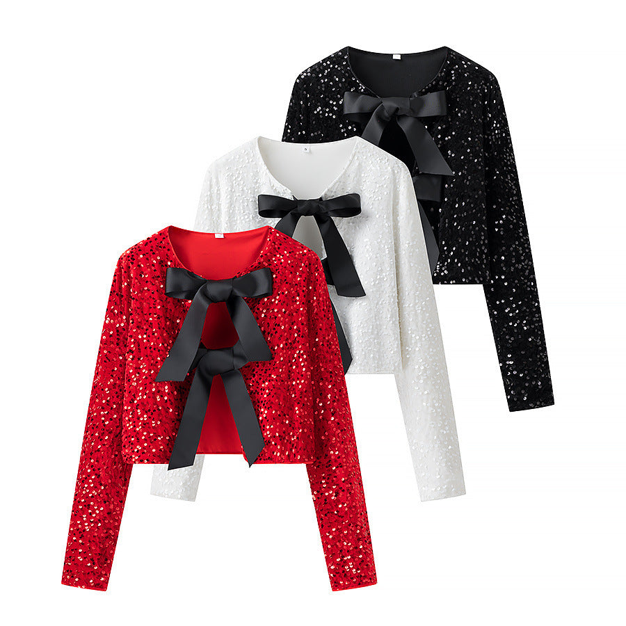 Elegant short jacket for women with stylish ties Chic und Stil