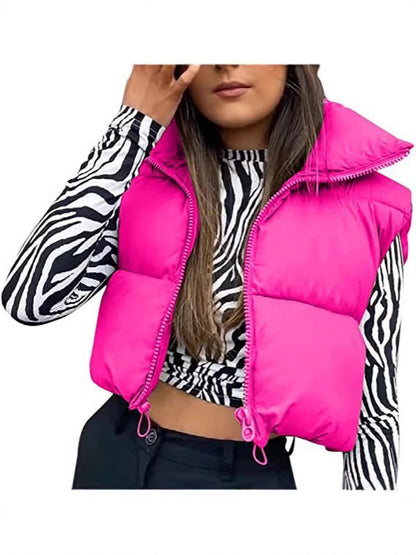 Dames Gilet à la mode avec col haut et coupe flatteuse Chic und Stil