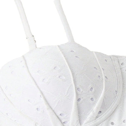 Dames Robe Mini Romantique Brodée Chic und Stil