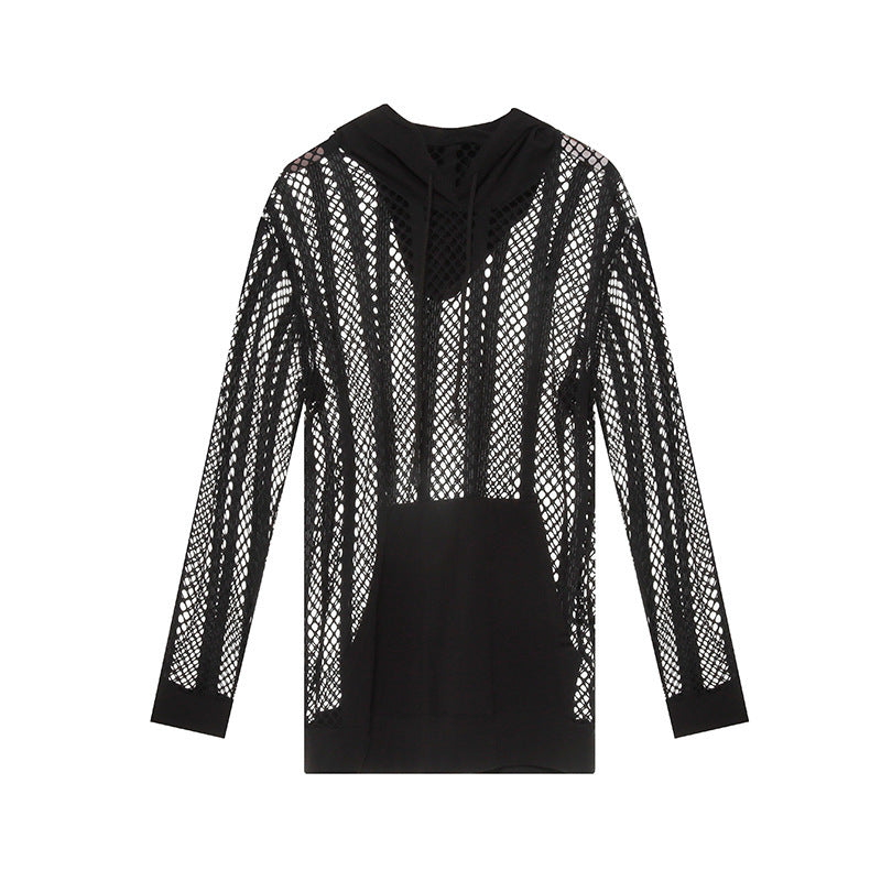 Pull à capuche sportif pour femmes avec maille aérienne de Chic und Stil