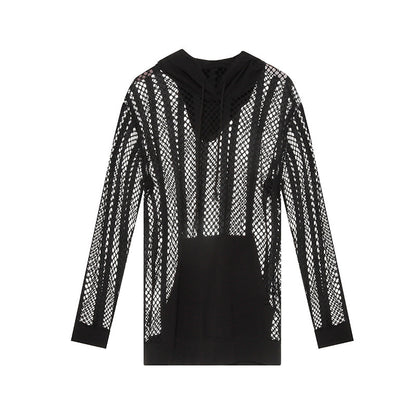 Pull à capuche sportif pour femmes avec maille aérienne de Chic und Stil