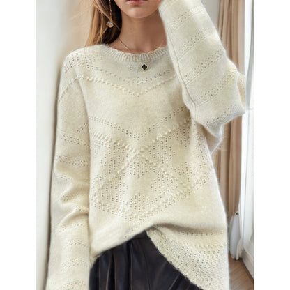 Pull en tricot doux pour femmes avec des motifs de structure raffinés et une coupe décontractée Chic und Stil