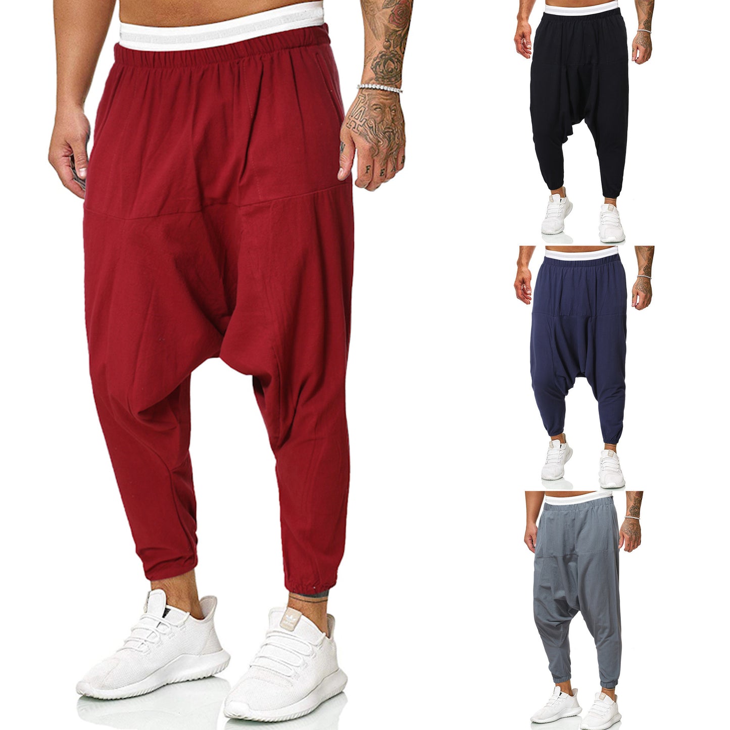 Casual and comfortable harem pants for men made of breathable cotton material Chic and Style