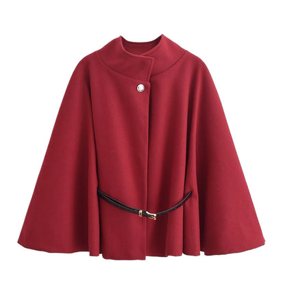 Dames élégante manteau avec col classique et ceinture Chic und Stil