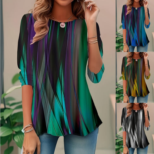 Blouse pour femmes avec motif abstrait et coupe décontractée Chic und Stil