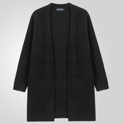 Cardigan tricot pour homme à grande taille avec décolleté plongeant et design structuré Chic und Stil