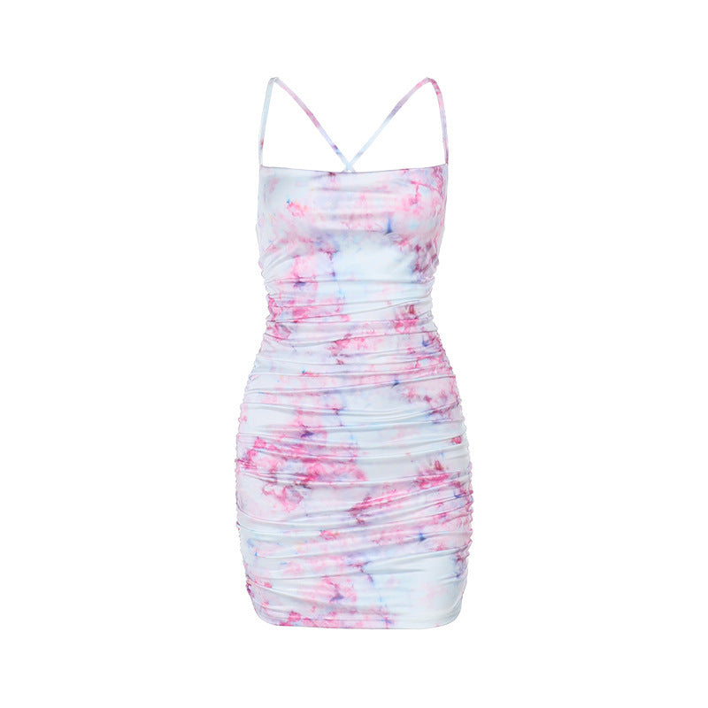 Robe mini femme avec dentelle et fronces Chic und Stil