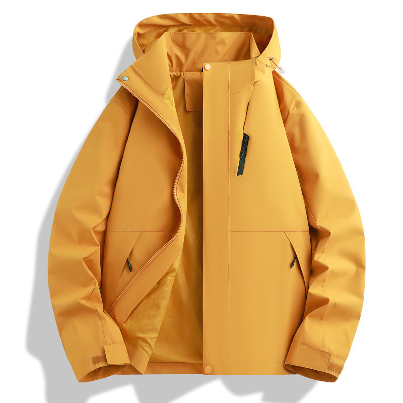 Functional waterproof jacket for men with adjustable hood collar Chic and Style