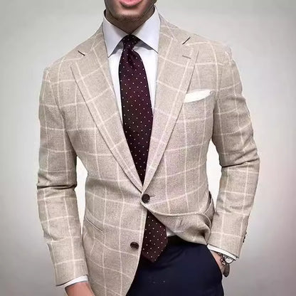 Blazer en lin élégant pour hommes avec coupe slim Chic und Stil
