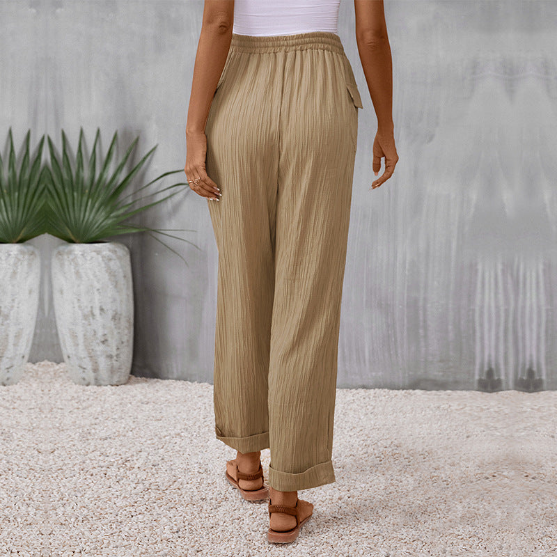 Women light pleated pants Chic and Style