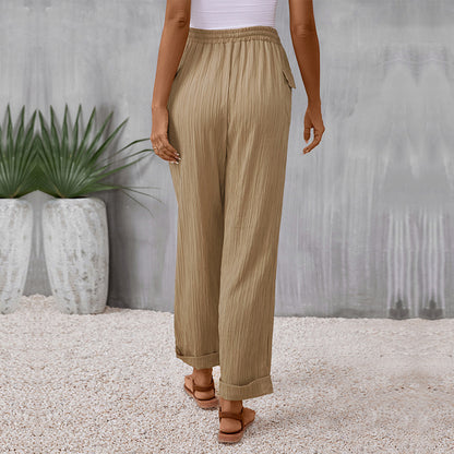 Women light pleated pants Chic and Style
