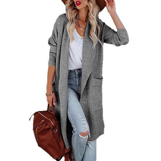 Cardigan longline pour femmes avec poches pratiques et coupe fluide Chic und Stil