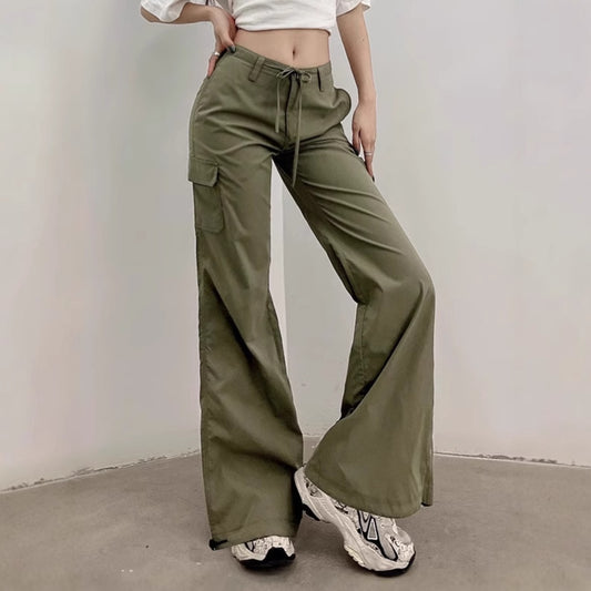 Ladies Loose Leisure Pants with Practical Pockets and Elastic Waist Chic and Style