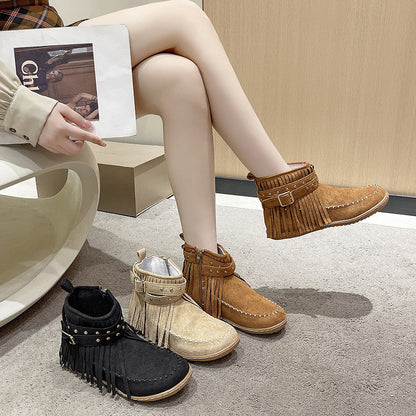 Bottes à franges et clous pour femmes Chic und Stil
