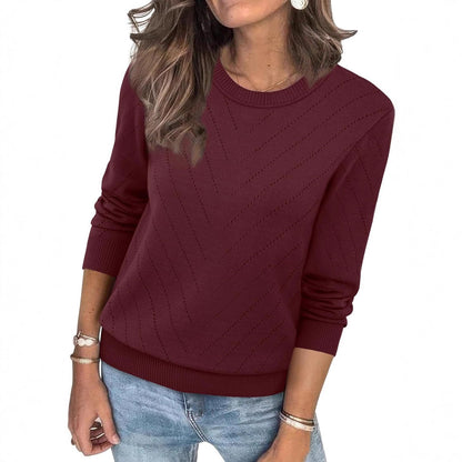 Dames Pull à la mode avec motif zigzag structuré et coupe décontractée Chic und Stil