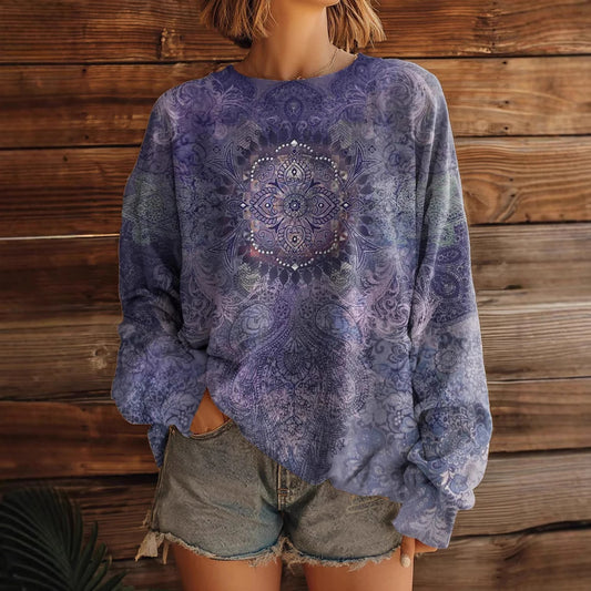 Sweat-shirt pour femmes avec design mandala créatif Chic und Stil