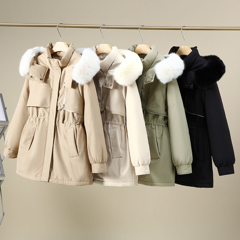 Functional winter jacket for women with removable hood and faux fur trim Chic und Stil