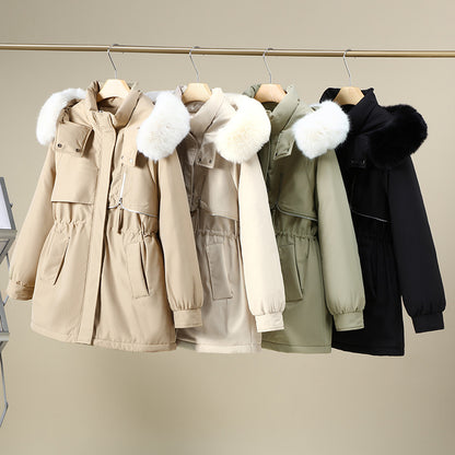 Functional winter jacket for women with removable hood and faux fur trim Chic und Stil