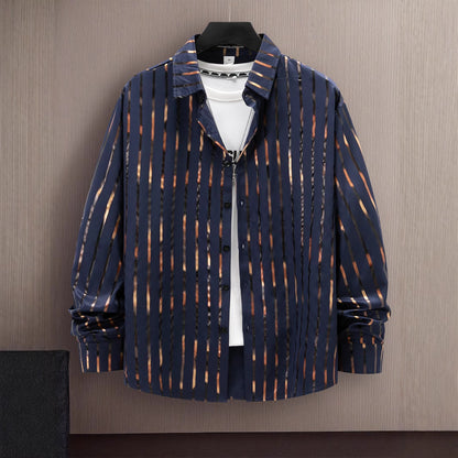 Chemise button-up à rayures slim-fit élégante pour hommes Chic und Stil