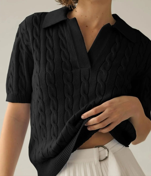 Pull en tricot pour femmes avec motif en relief complexe Chic und Stil