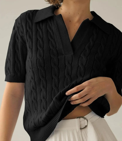Pull en tricot pour femmes avec motif en relief complexe Chic und Stil