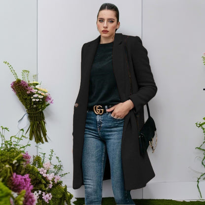 Dames élégant et confortable manteau en laine Chic und Stil