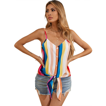 Chemise de sport pour femmes avec fermeture à boutons et ceinture à nouer Chic und Stil