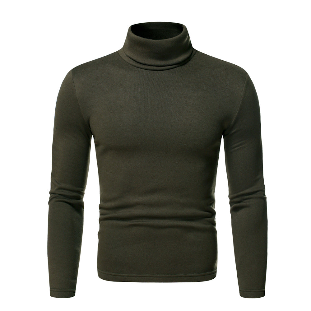 Pull à col roulé pour hommes en mélange de coton de haute qualité avec coupe ajustée Chic und Stil