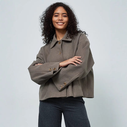 Dames décontractée veste oversize à double boutonnage Chic und Stil