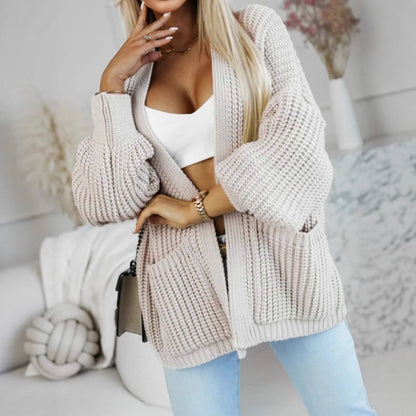 Veste en tricot décontractée pour dames avec grandes poches et coupe ample Chic und Stil