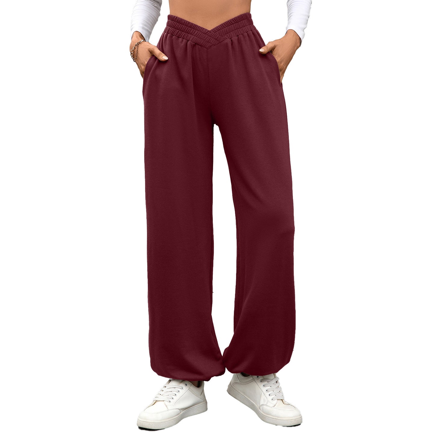 Comfortable Palazzo pants for women with elastic waist and side pockets Chic und Stil