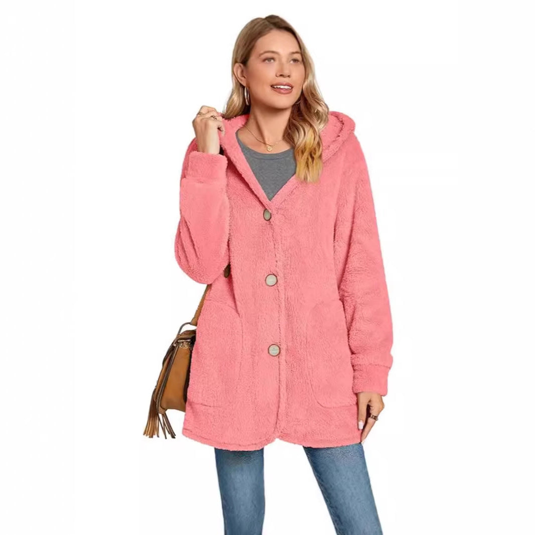 Women's comfortable and cozy vest with hood, Chic and Stil