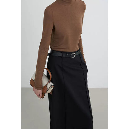 Top long à manches longues texturé pour femmes Chic und Stil