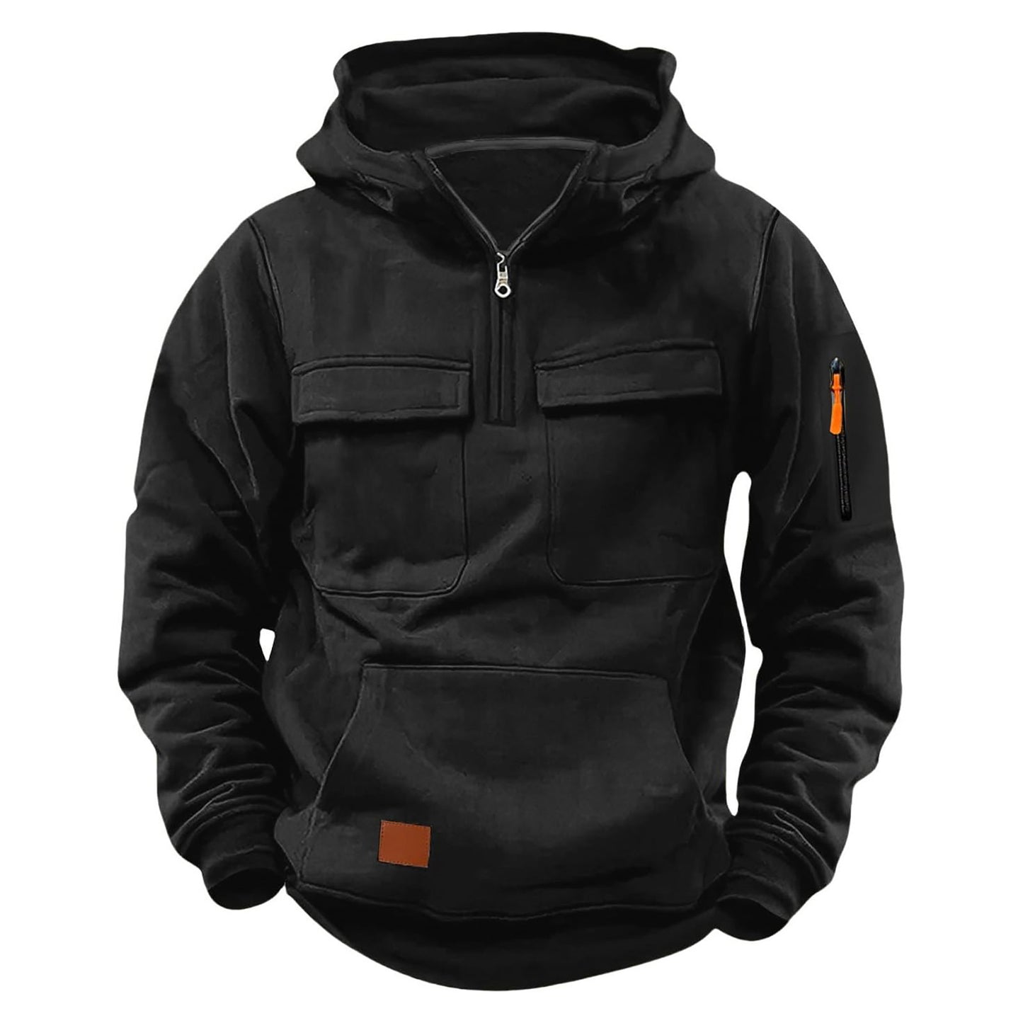 Functional hooded jacket for men with zipper and practical pockets Chic und Stil