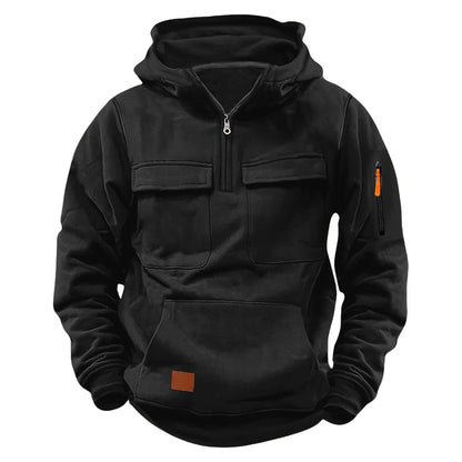 Functional hooded jacket for men with zipper and practical pockets Chic und Stil