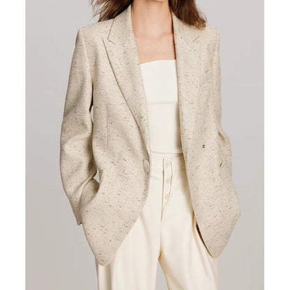 Blazer texturé surdimensionné pour femmes Chic und Stil