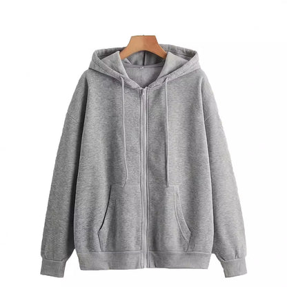 Dame Zip-Hoodie avec coupe décontractée et poches pratiques Chic und Stil